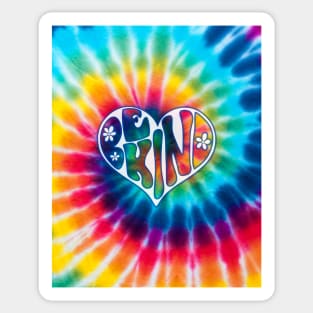 Be Kind Rainbow Tie Dye Sticker